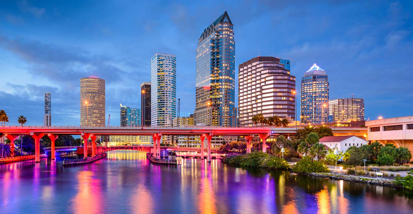 Tampa Florida Downtown Reflected in the Hillsborough River