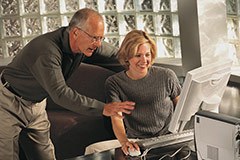 Couple at computer